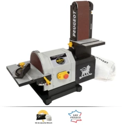 PEUGEOT - ENERGYSAND-200ASP Combiné Ponceur 500 W 915x100mm ø200mm Avec Aspiration Intégrée Dust Wizard