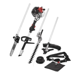 Scheppach - MFH3300-4P Outil Multi-fonction 4 En 1 Moteur 2 Temps De 51,7 Cm³ (Coupe-bordure, Débroussailleuse, Taille-haie, élagueuse)