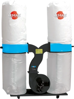 LEMAN - ASP302 Triphasé Aspirateur à Copeaux D'atelier 300L (2 X 150L) - 2200W - 3 CV - 2950 T/min - 2864 M3/h