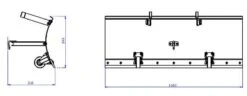 ZIPPER - ZI-KM1000 - Balayeuse-Déneigeuse Thermique - Largeur 1000 Mm -Magasin D'Outils Pour La Maison De Qualité Balayeuse Deneigeuse Thermique schema des dimensions lam