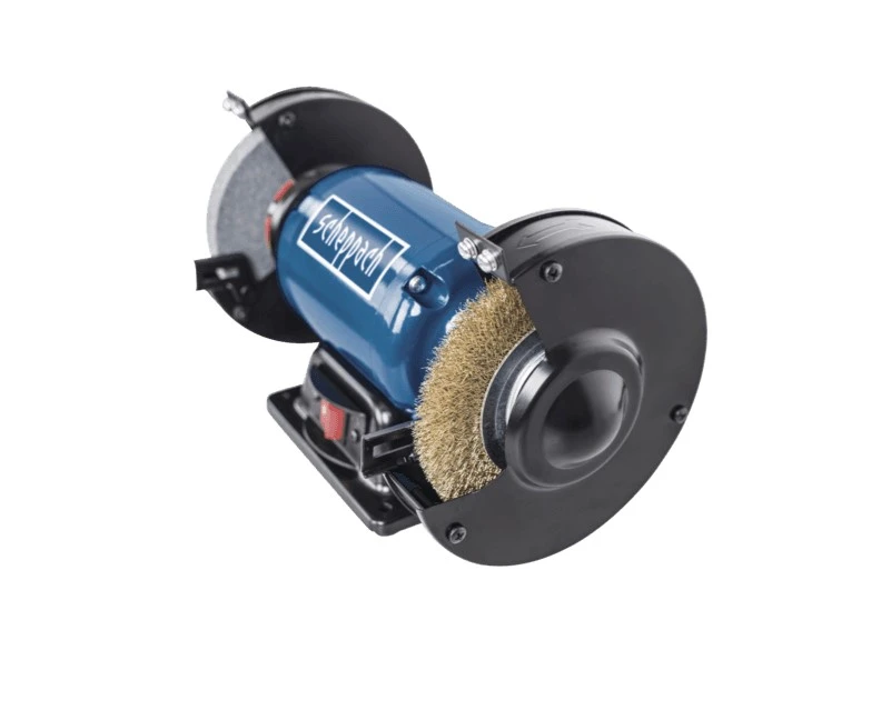 Scheppach - SM150LB Touret - Meule Ø 150 Mm - 400 W (Brosse Métallique Et Meule Sèche) 3 Scheppach - SM150LB Touret - Meule Ø 150 Mm - 400 W (Brosse Métallique Et Meule Sèche) – Image 3