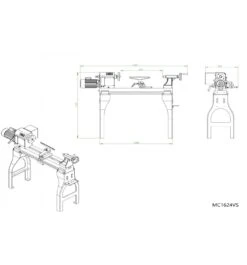 HOLZPROFI MAKER - MC1624VS Tour à Bois Avec Variateur De Fréquence - Entre-pointes 620 Mm - 1500 W -Magasin D'Outils Pour La Maison De Qualité HOLZPROFI MAKER MC1624VS Tour a Bois avec variateur de f 53