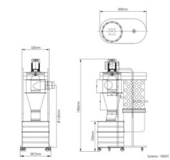 HOLZPROFI - R150TE-MONO - Aspirateur à Copeaux Double Filtration - 2230 M3/h - 1100 W -Magasin D'Outils Pour La Maison De Qualité HOLZPROFI R150TE MONO Aspirateur a copeaux Double f 3