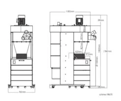 HOLZPROFI - RT160TE-MONO - Aspirateur à Copeaux Double Filtration - 3740 M3/h - 2250 W -Magasin D'Outils Pour La Maison De Qualité HOLZPROFI R160TE MONO Aspirateur a copeaux Double f 2