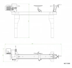 JEAN L'EBENISTE - MC1100B Tour à Bois Système Variomatic Par Courroie Entre Pointes 1100mm 230V/50Hz 1100w / 1.5CV -Magasin D'Outils Pour La Maison De Qualité JEAN L EBENISTE Tour a bois MC1100B MC1100B