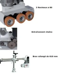 LEMAN - ENT032 Entraîneur Monophasé 3 Rouleaux ø80mm Bras De 610mm - 50Hz / 185W - 0,25CV -Magasin D'Outils Pour La Maison De Qualité LEMAN ENT030 1 1414302492