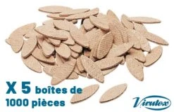 VIRUTEX - AB111N Fraiseuse D'entailles 230V 900W 10000 Tours/min -Magasin D'Outils Pour La Maison De Qualité Lamelles n 20 pack 5 boites virutex 1