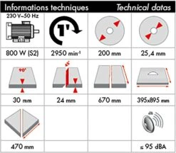 MEJIX - CMER 200 A - Coupe Carreaux électrique - Hauteur De Coupe Max. 30 Mm - Puissance 800 W -Magasin D'Outils Pour La Maison De Qualité MEIJIX CMER 200 A Coupe Carreaux electrique Hauteur de c 4