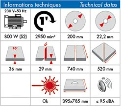 MEJIX - CMER 200 B - Coupe Carreaux Radial - Hauteur De Coupe Max. 36 Mm - Puissance 800 W -Magasin D'Outils Pour La Maison De Qualité MEIJIX CMER 200 B Coupe Carreaux Radial Hauteur de coupe 5