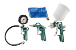 METABO - Basic 250-50 W Set Compresseur Pneumatique 1500W - 8 Bar - 50L - 95L / Min (avec Set D'outils à Air Comprimé LPZ 4) -Magasin D'Outils Pour La Maison De Qualité METABO Basic 250 50 W Set Compresseur pneumatique 1500 2