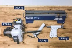 DRECHSELMEISTER - MIDI PRO - Tour à Bois Modulaire 450 Mm Avec Poupée Principale Pivotante Et Mobile - 735 W -Magasin D'Outils Pour La Maison De Qualité MIDI PRO Detail du poids des pieces du tour a bois