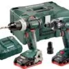 Metabo - Combo Set 18 V Avec 1 Perceuse-visseuse BS 18 LT BL Et 1 Visseuse à Choc SSW 18 LTX 400 BL - 1 Caméra Sportive OFFERTE