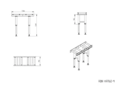 METALPROFI - RBK-HRT60-4 - Convoyeur à Rouleaux Fixes -Magasin D'Outils Pour La Maison De Qualité Metalprofi RBK HRT60 4 Convoyeur a rouleaux fixes RBK HR 1