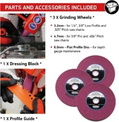 OREGON - 520-120 Affûteuse De Chaîne De Tronçonneuse 120V 60Hz 300W 3400 Tr/min -Magasin D'Outils Pour La Maison De Qualité OREGON 520 120 Affuteuse de chaine de tronconneuse 2