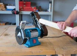 SILVERLINE - Touret à Meuler Et Ponceuse à Bande Combinés - 240 W -Magasin D'Outils Pour La Maison De Qualité Petit touret a meule silverline min