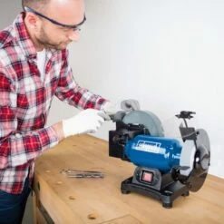 SCHEPPACH - BG200W - Touret Combiné - Meule à Eau Ø 200mm Et Meule Sèche De Ø 150 Mm -Magasin D'Outils Pour La Maison De Qualité SCHEPPACH BG200W Touret combine Meule a eau o 200mm et m