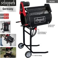 SCHEPPACH - RS 350 Tamis Rotatif à Rouleau ø400 Mm Longueur 800 Mm 250W 230V/50Hz -Magasin D'Outils Pour La Maison De Qualité SCHEPPACH RS 350 Tamis rotatif a rouleau o400 mm lon 2