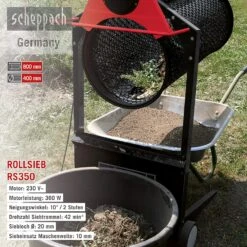 SCHEPPACH - RS 350 Tamis Rotatif à Rouleau ø400 Mm Longueur 800 Mm 250W 230V/50Hz -Magasin D'Outils Pour La Maison De Qualité SCHEPPACH RS 350 Tamis rotatif a rouleau o400 mm lon 3