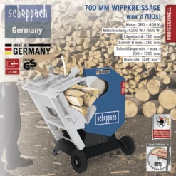 SCHEPPACH - WOX D700SL Scie à Bûches PRO ø700mm 400V -Magasin D'Outils Pour La Maison De Qualité Scie a Buches 700mm Triphase Wox d700SL SCHEPPACH 190510