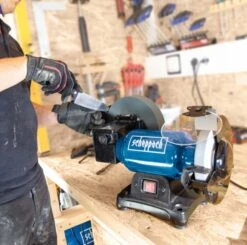 SCHEPPACH - BG200W - Touret Combiné - Meule à Eau Ø 200mm Et Meule Sèche De Ø 150 Mm -Magasin D'Outils Pour La Maison De Qualité Touret combine BG200W Scheppach 1