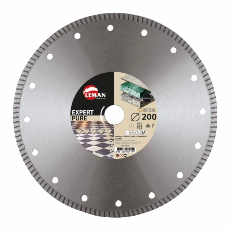 LEMAN - Disque Diamant Grès Cérame Ø 200 Mm - Alésage 25,4 Mm 1 LEMAN - Disque Diamant Grès Cérame Ø 200 Mm - Alésage 25,4 Mm