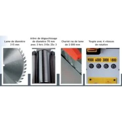 LEMAN - COM310 Combinée 5 Opérations 310mm - 230V - 50Hz / 3000W - 4CV -Magasin D'Outils Pour La Maison De Qualité leman com310 4 1410900877